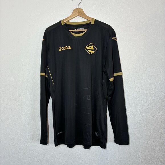 Joma Tops - Eagle Logo Jersey Mens 2XL Black Gold Soccer Football Joma DRY MX Long Sleeve